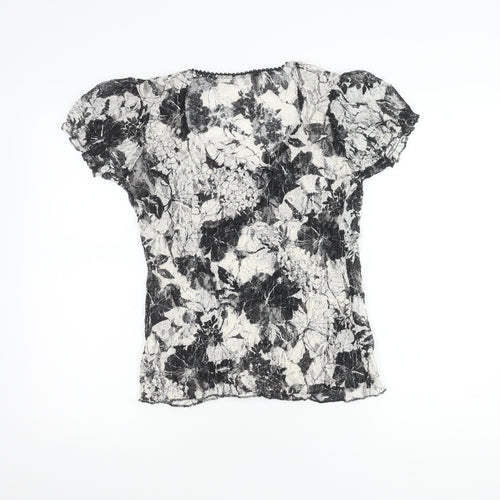 Per Una Women's Multicoloured Floral Lace Blouse Size 12