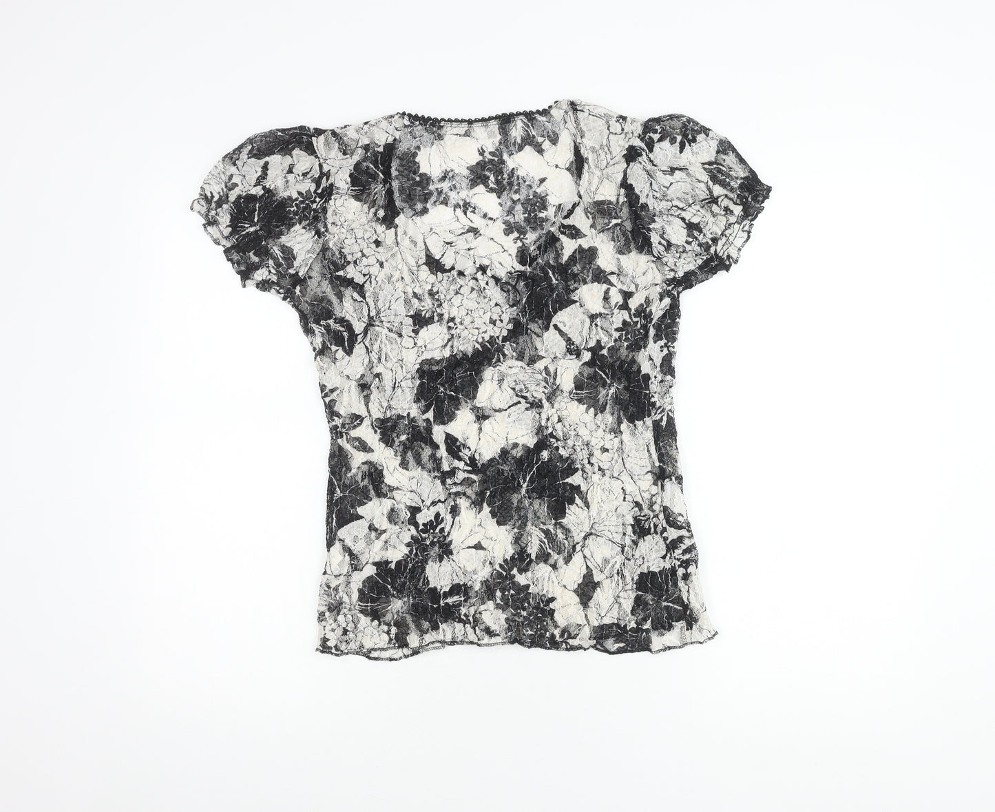 Per Una Women's Multicoloured Floral Lace Blouse Size 12