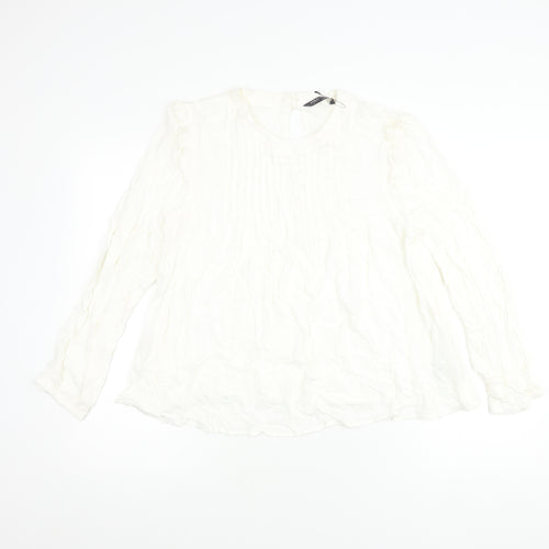 Marks and Spencer Women's Ivory Long Sleeve Top Size 14