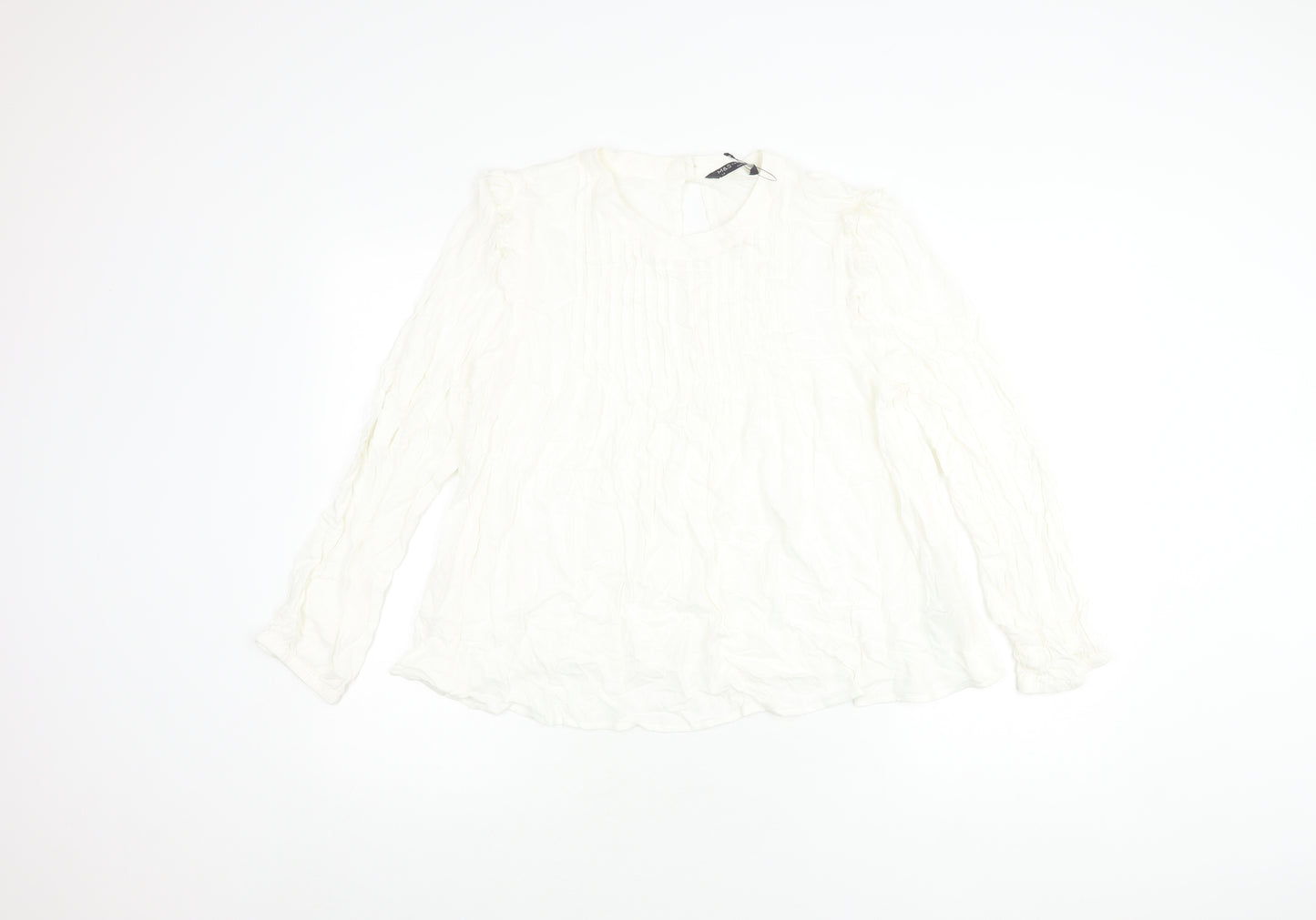 Marks and Spencer Women's Ivory Long Sleeve Top Size 14