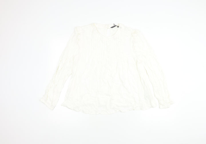 Marks and Spencer Women's Ivory Long Sleeve Top Size 14