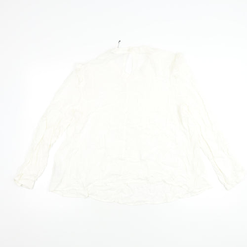 Marks and Spencer Women's Ivory Long Sleeve Top Size 14