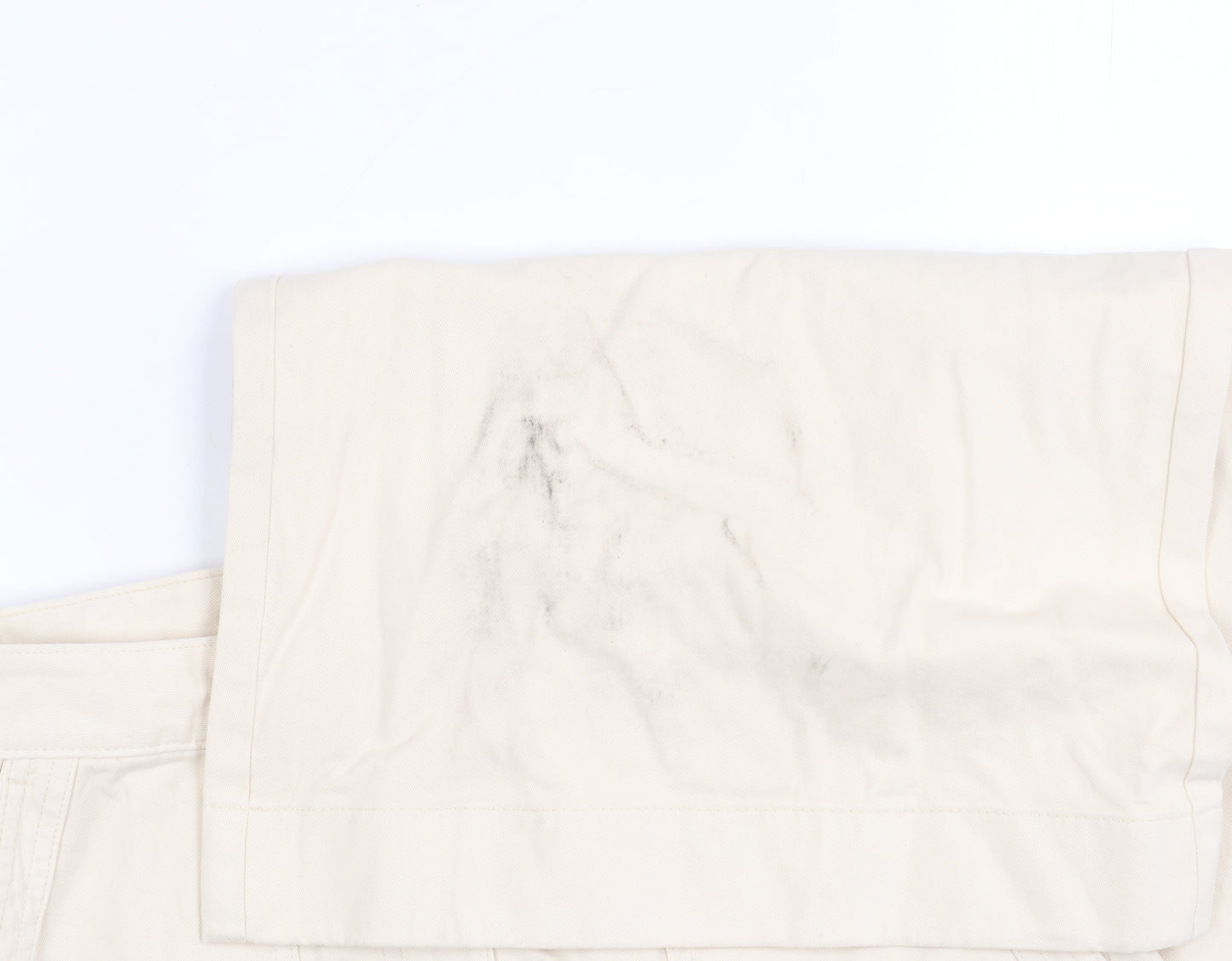 Per Una Women's Beige Wide-Leg Trousers Size 12