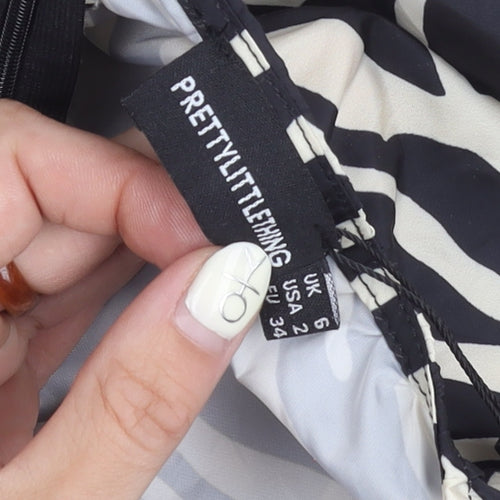 PrettyLittleThing Women's Zebra Print Trousers Size 6