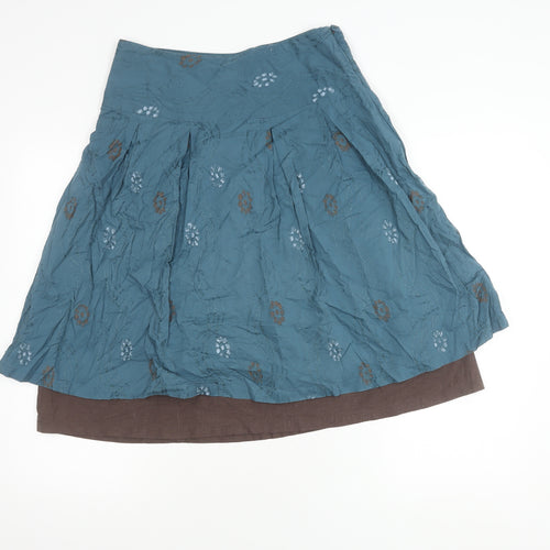 Simple Wish Women's Blue A-Line Skirt Size 12, Elegant