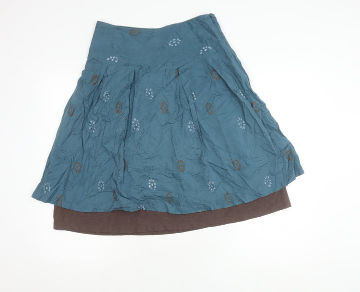 Simple Wish Women's Blue A-Line Skirt Size 12, Elegant