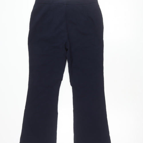 MNG Women's Blue Trousers Size 8 Straight Leg