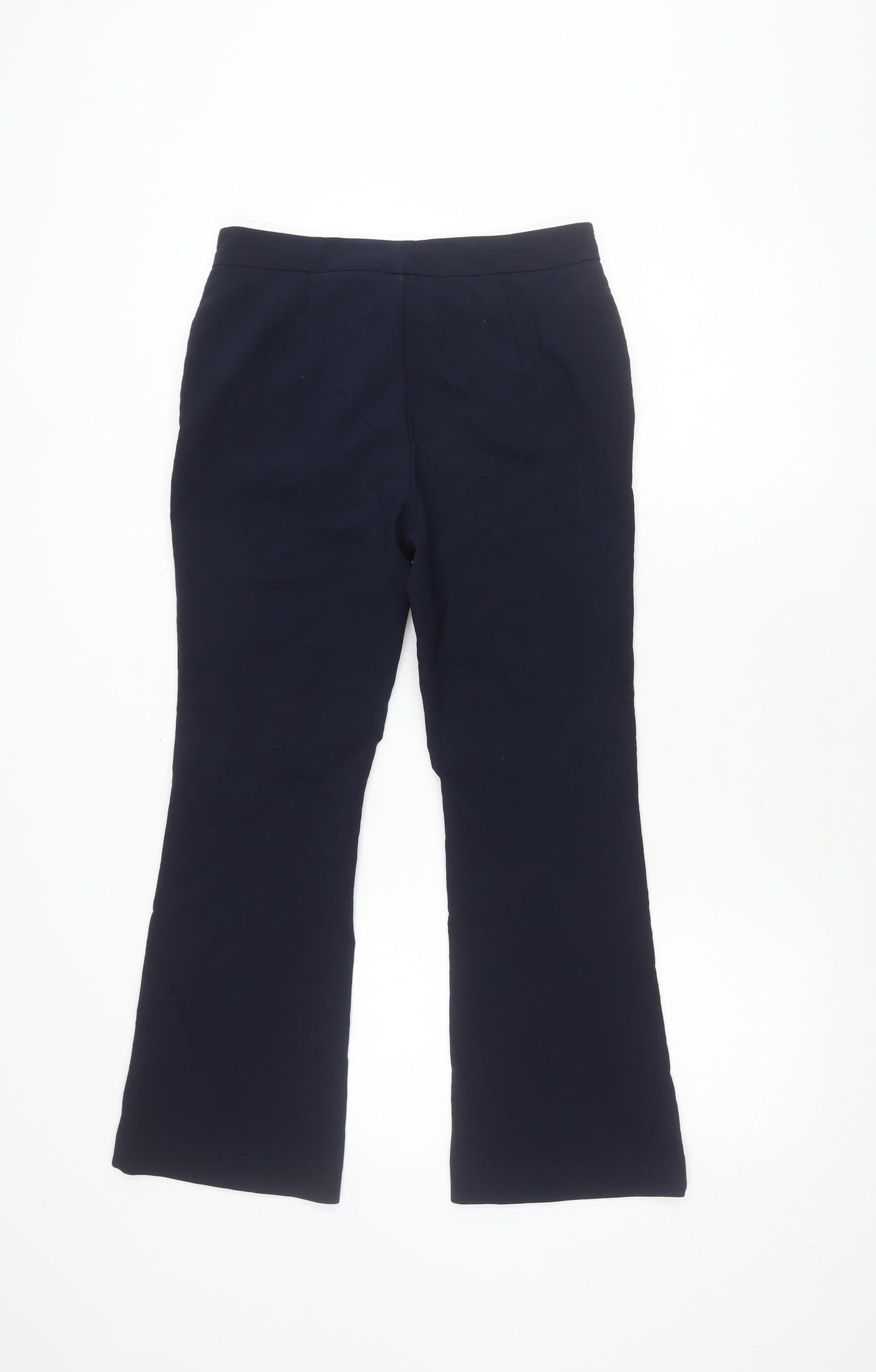 MNG Women's Blue Trousers Size 8 Straight Leg
