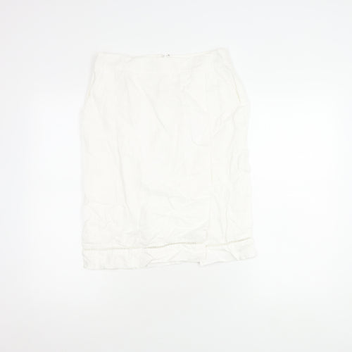 Hobbs Women's White Pencil Skirt in Size 10