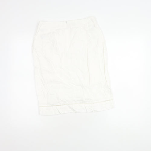 Hobbs Women's White Pencil Skirt in Size 10