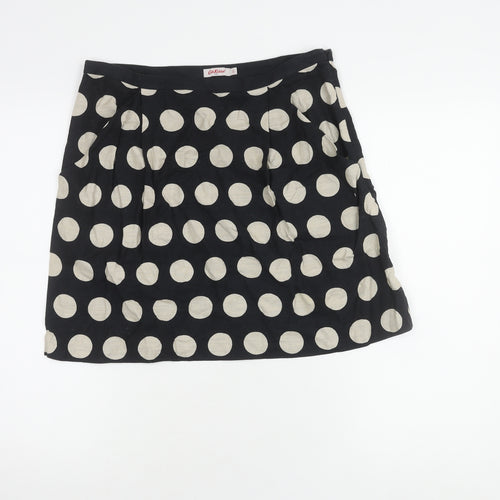Cath Kidston Women's Black Polka Dot Skirt Size 12