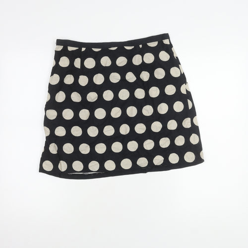 Cath Kidston Women's Black Polka Dot Skirt Size 12