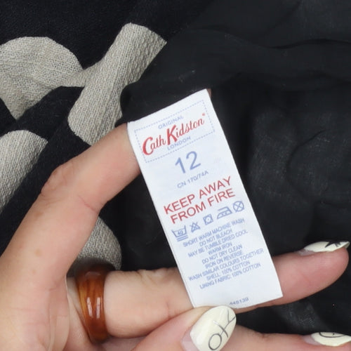 Cath Kidston Women's Black Polka Dot Skirt Size 12
