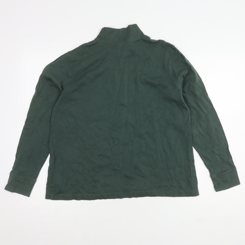 Lands' End Women Green Mock Neck Jumper, Size L