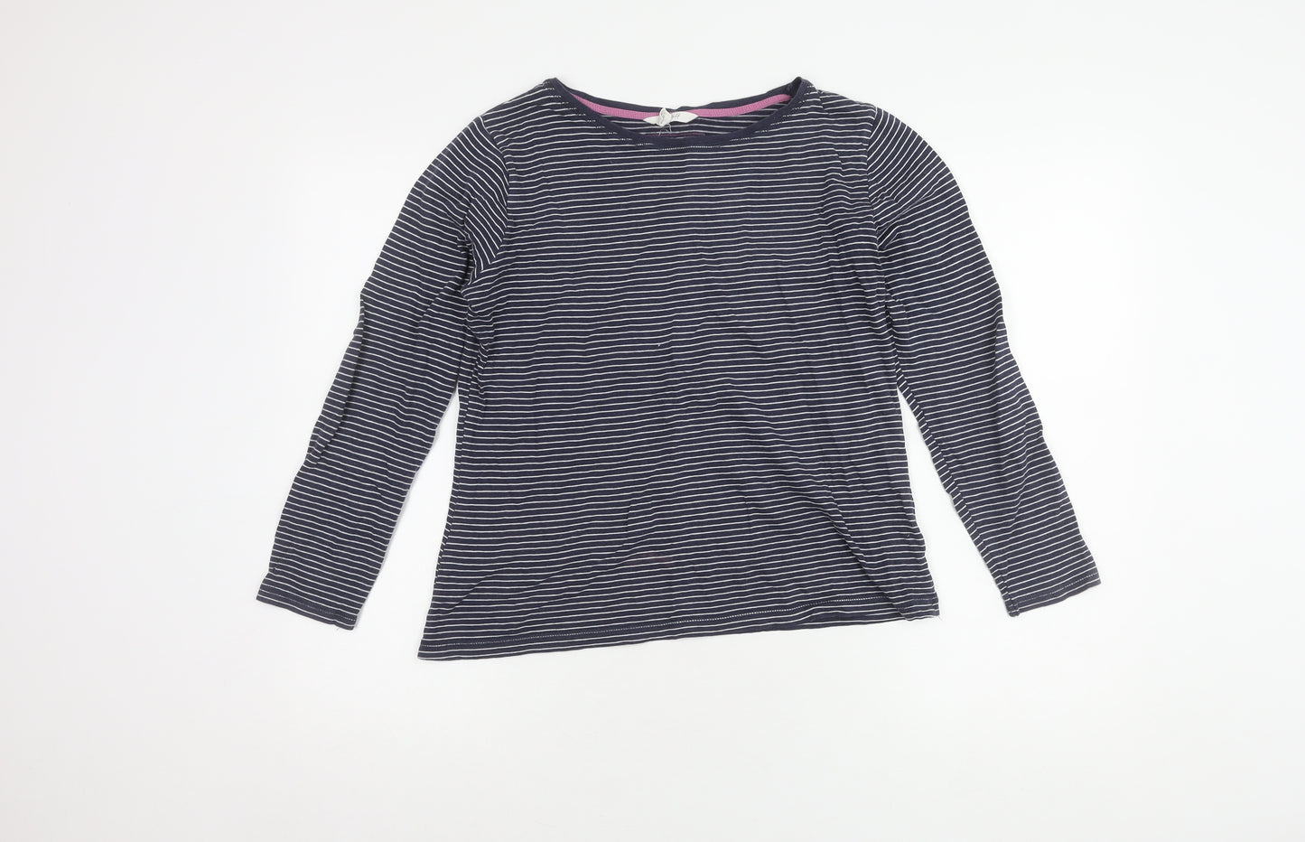 White Stuff Women's Blue Striped Long Sleeve T-Shirt Size 12