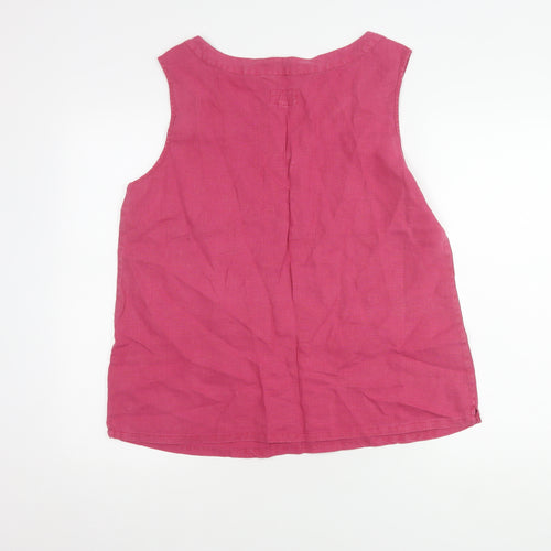 Seasalt Cornwall Women's Pink Linen V-Neck Tank