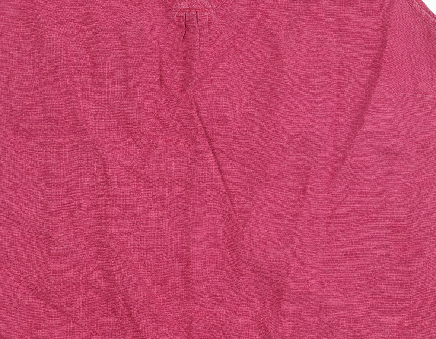 Seasalt Cornwall Women's Pink Linen V-Neck Tank
