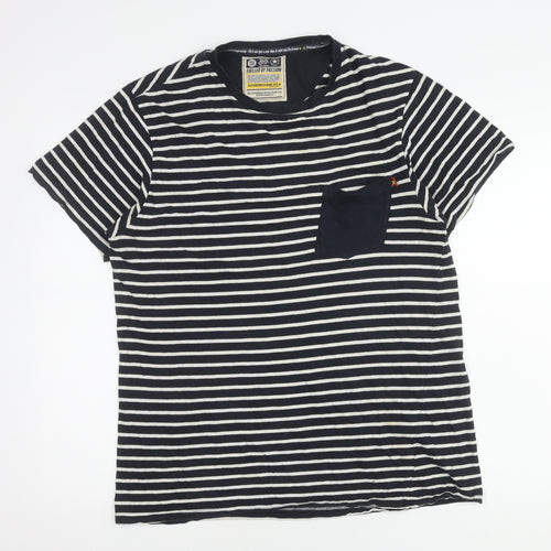 Joe Browns Unisex Black Striped T-Shirt L