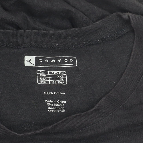 Domyos Men's Black XL Short Sleeve Crew Neck T-Shirt