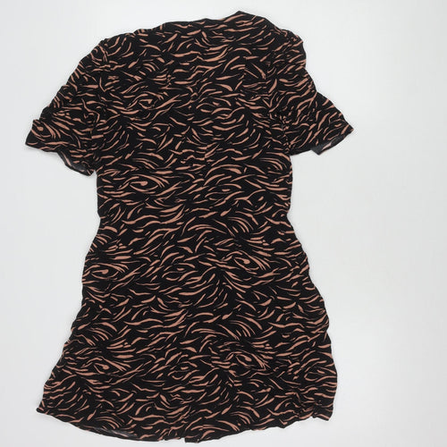 Nobody's Child Women's Black Animal Print Dress, Size 12