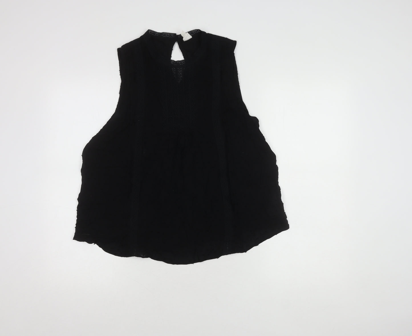 GAP Women's Black L High Neck Cotton Blouse