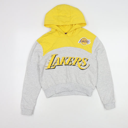 NBA Girls Grey Yellow Lakers Hoodie 11-12 Years Pullover