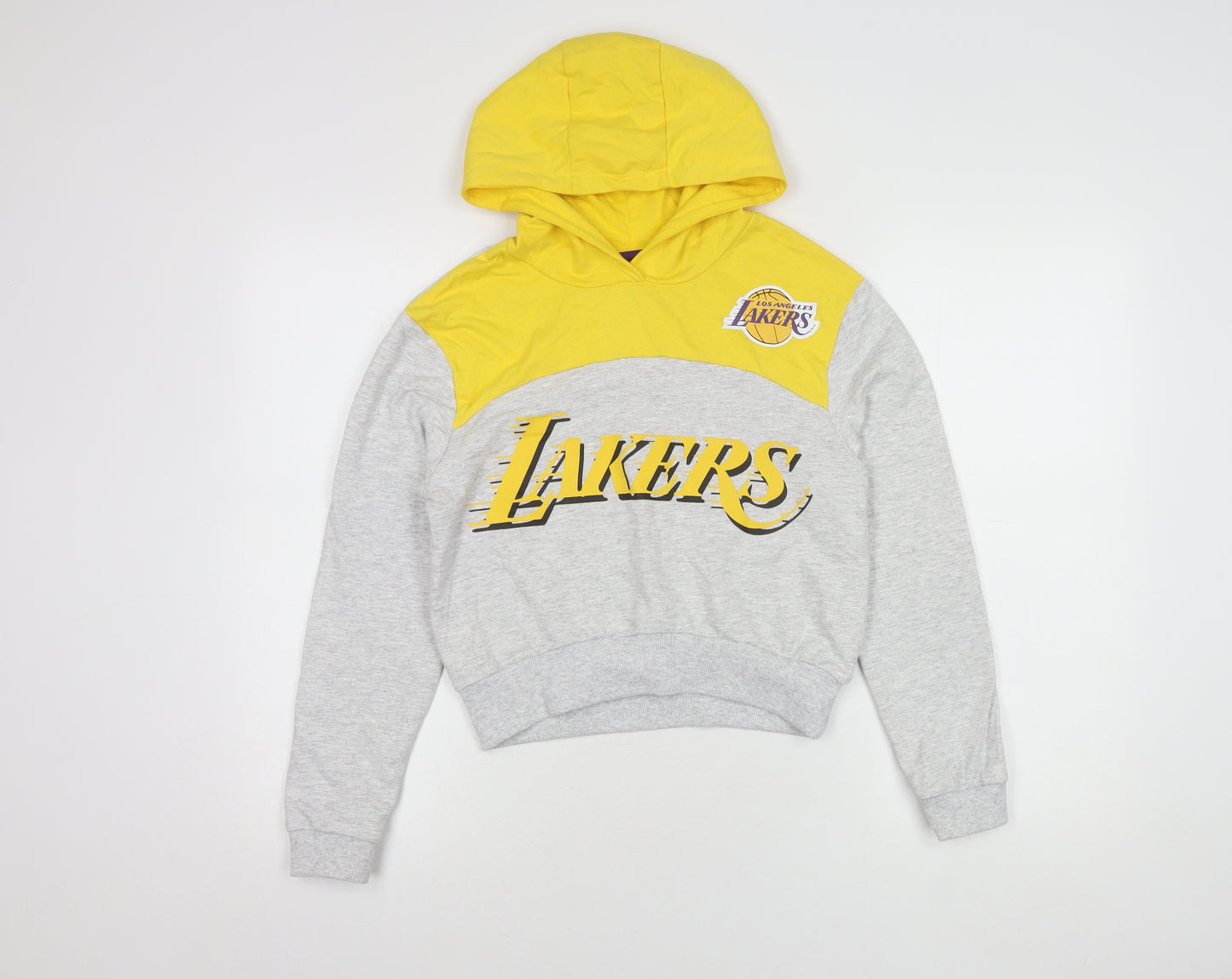 NBA Girls Grey Yellow Lakers Hoodie 11-12 Years Pullover