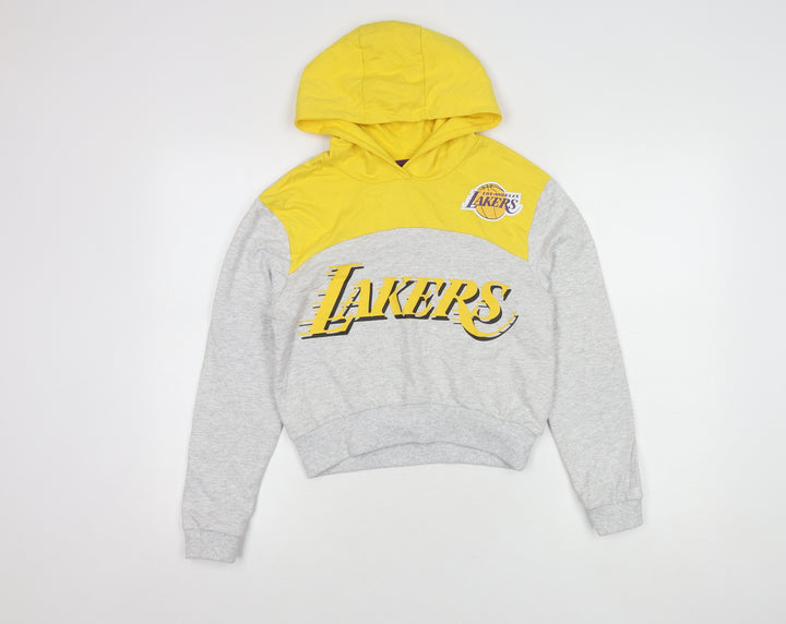 NBA Girls Grey Yellow Lakers Hoodie 11-12 Years Pullover