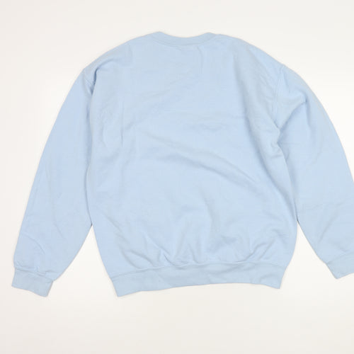 G&G Women's Blue Embroidered Pullover Sweatshirt, Medium