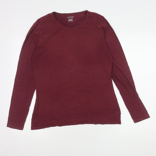 Lands' End Womens Red M Long Sleeve Basic Top