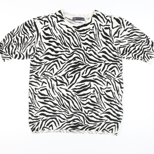 Marks and Spencer Women's Zebra Print T-Shirt, Size 16