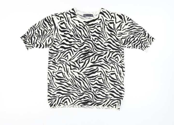 Marks and Spencer Women's Zebra Print T-Shirt, Size 16