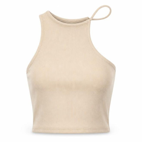 Bershka Women's Beige Camisole XS Summer Halter Tank