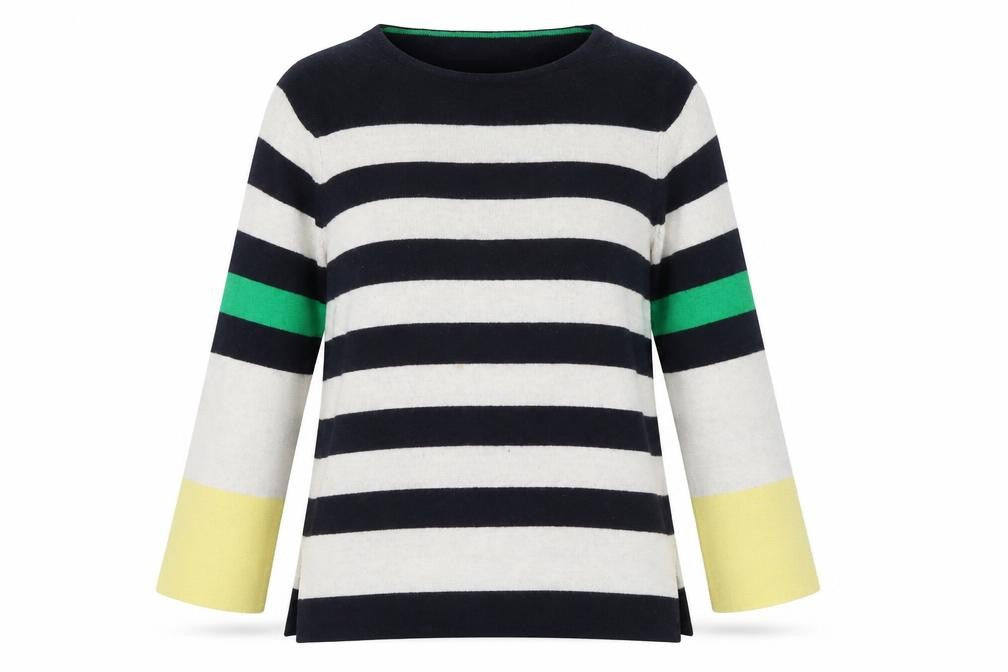 Front view of Benedetta B Women's Multicoloured Striped jumper M