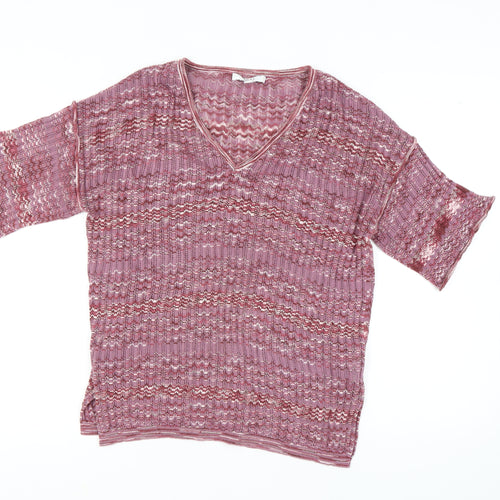 Next Women's Multicoloured V-Neck Pullover Jumper M