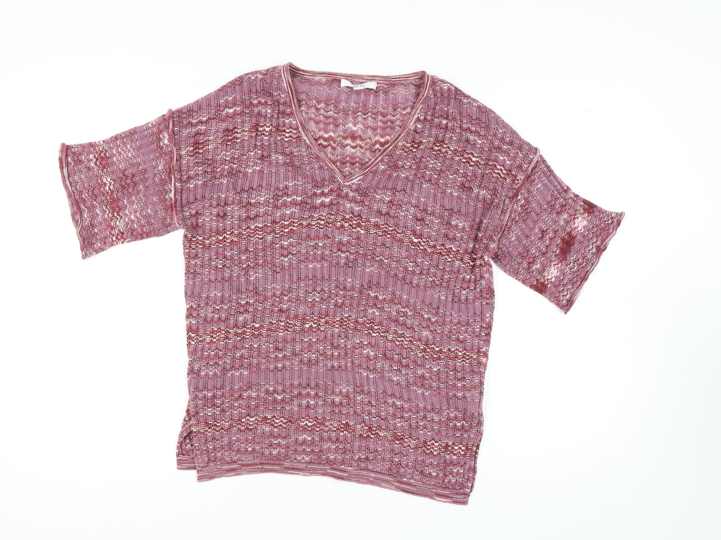 Next Women's Multicoloured V-Neck Pullover Jumper M