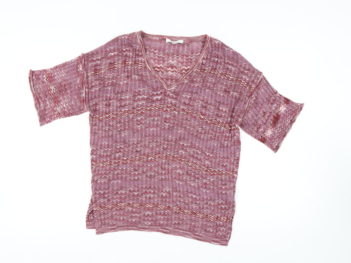 Next Women's Multicoloured V-Neck Pullover Jumper M