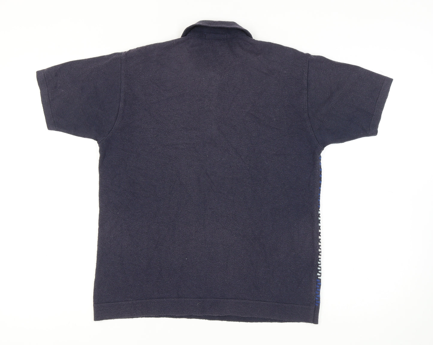 Hooch Men's Blue Full Zip Knit Jumper Size 2
