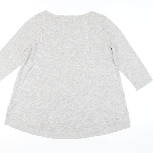 Phase Eight Women's Grey Jumper, Size 12, Knit, 3/4 Sleeve
