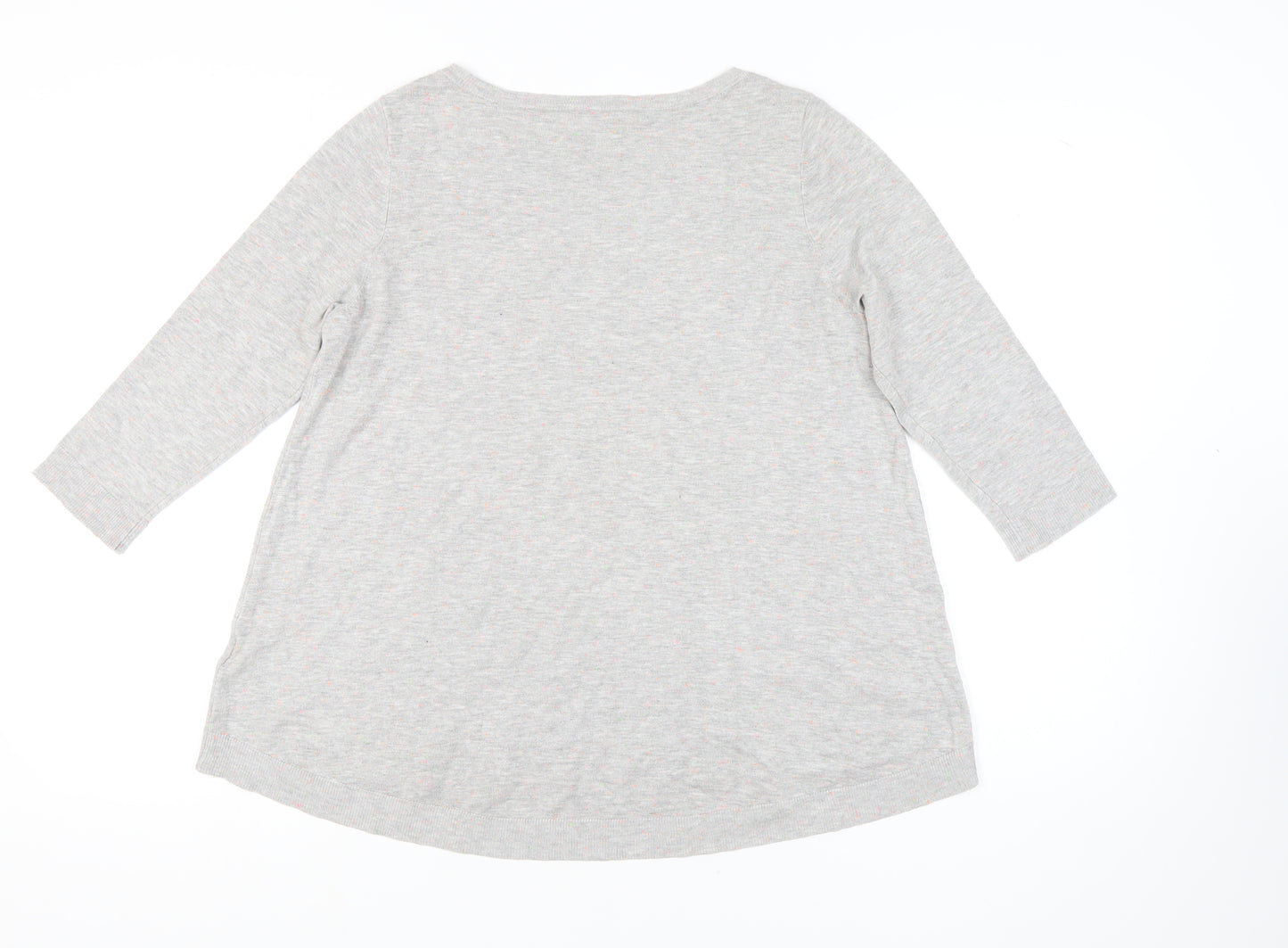 Phase Eight Women's Grey Jumper, Size 12, Knit, 3/4 Sleeve