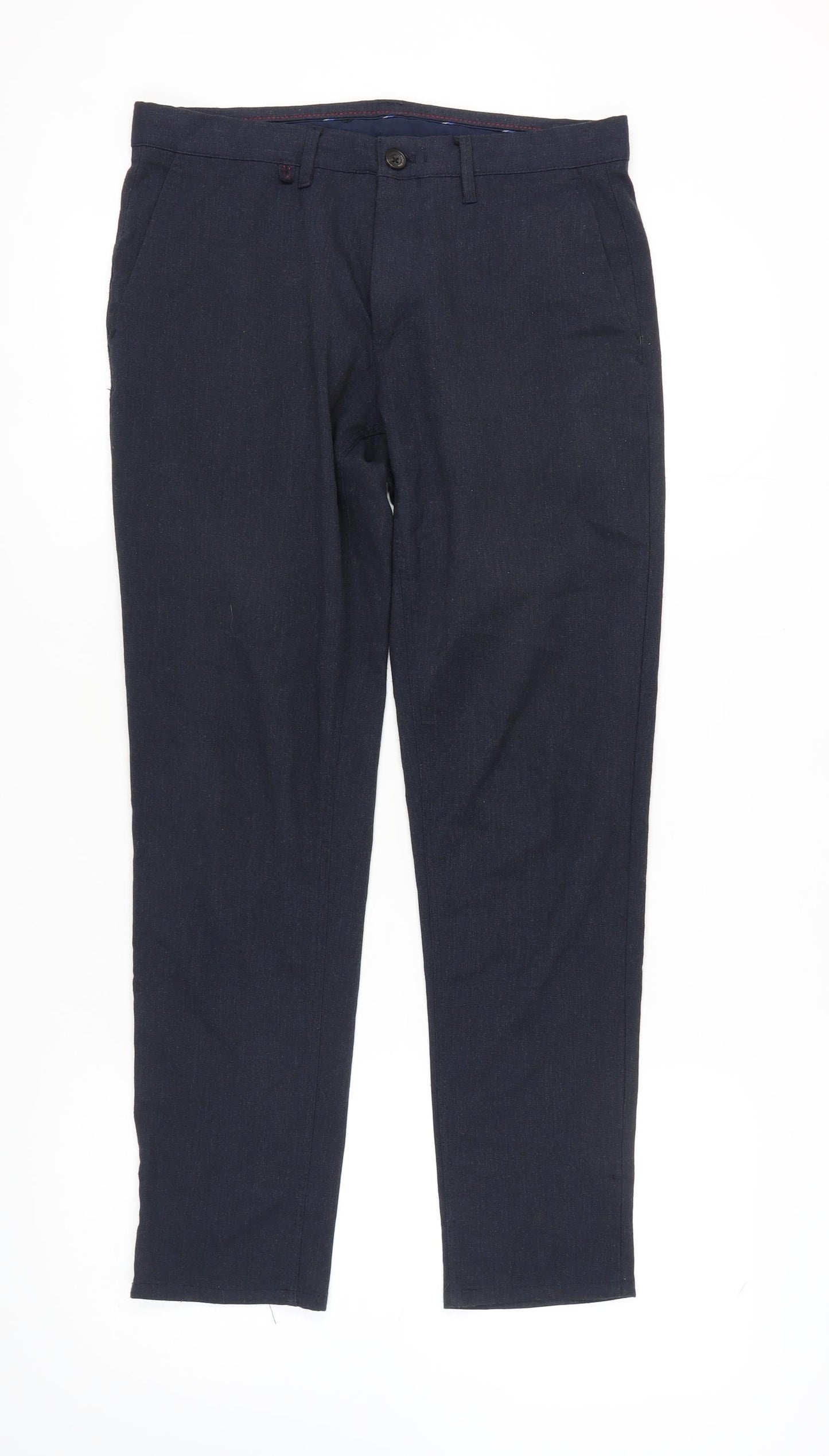 Zara Women's Blue Chino Trousers Size 10 Casual
