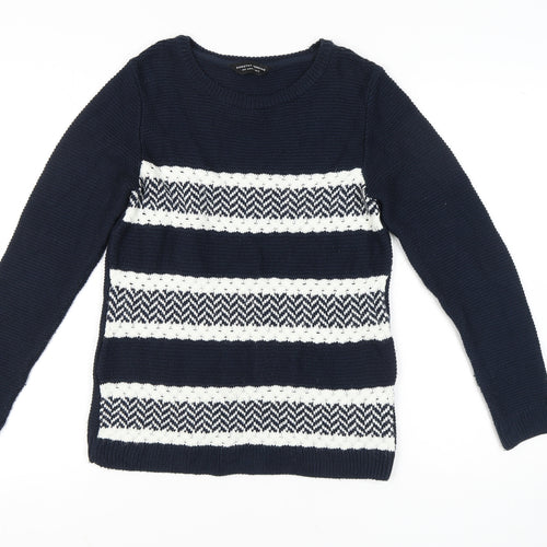 Dorothy Perkins Women's Blue Striped Jumper Size 12