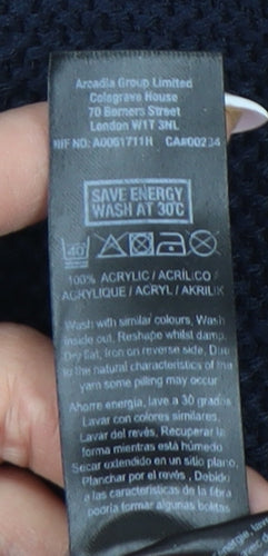 Dorothy Perkins Women's Blue Striped Jumper Size 12