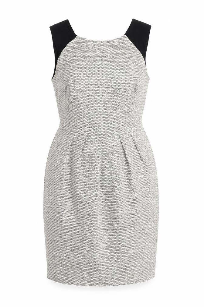 Front view of Whistles Women's Black & White Sheath Dress, size 8