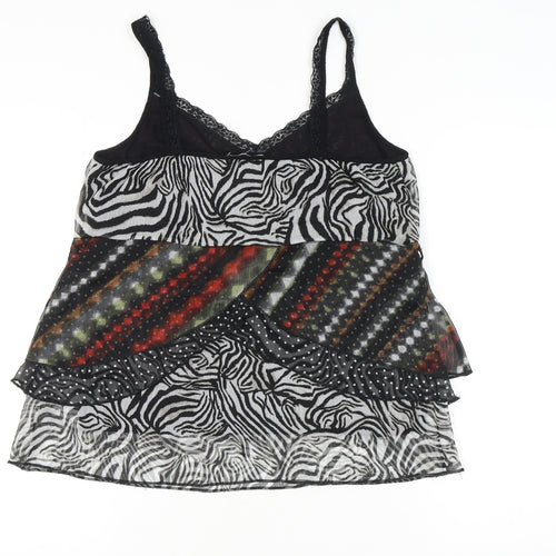 Per Una Women's Multicoloured V-Neck Tank - Size 16