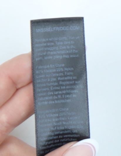 Miss Selfridge Women's V-Neck Green Jumper Size 8