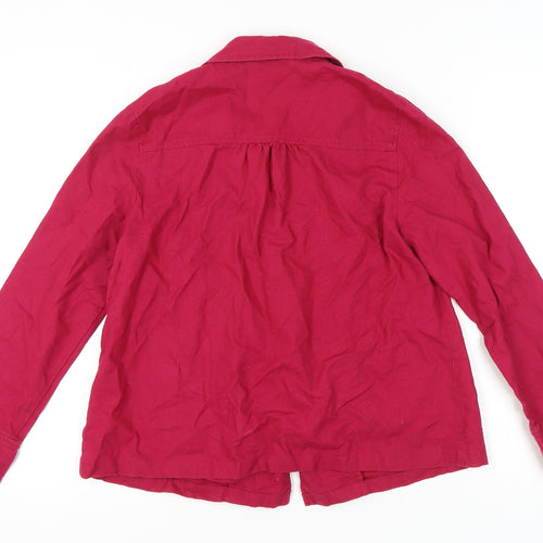 Marks and Spencer Women's Red Linen Blazer UK 12