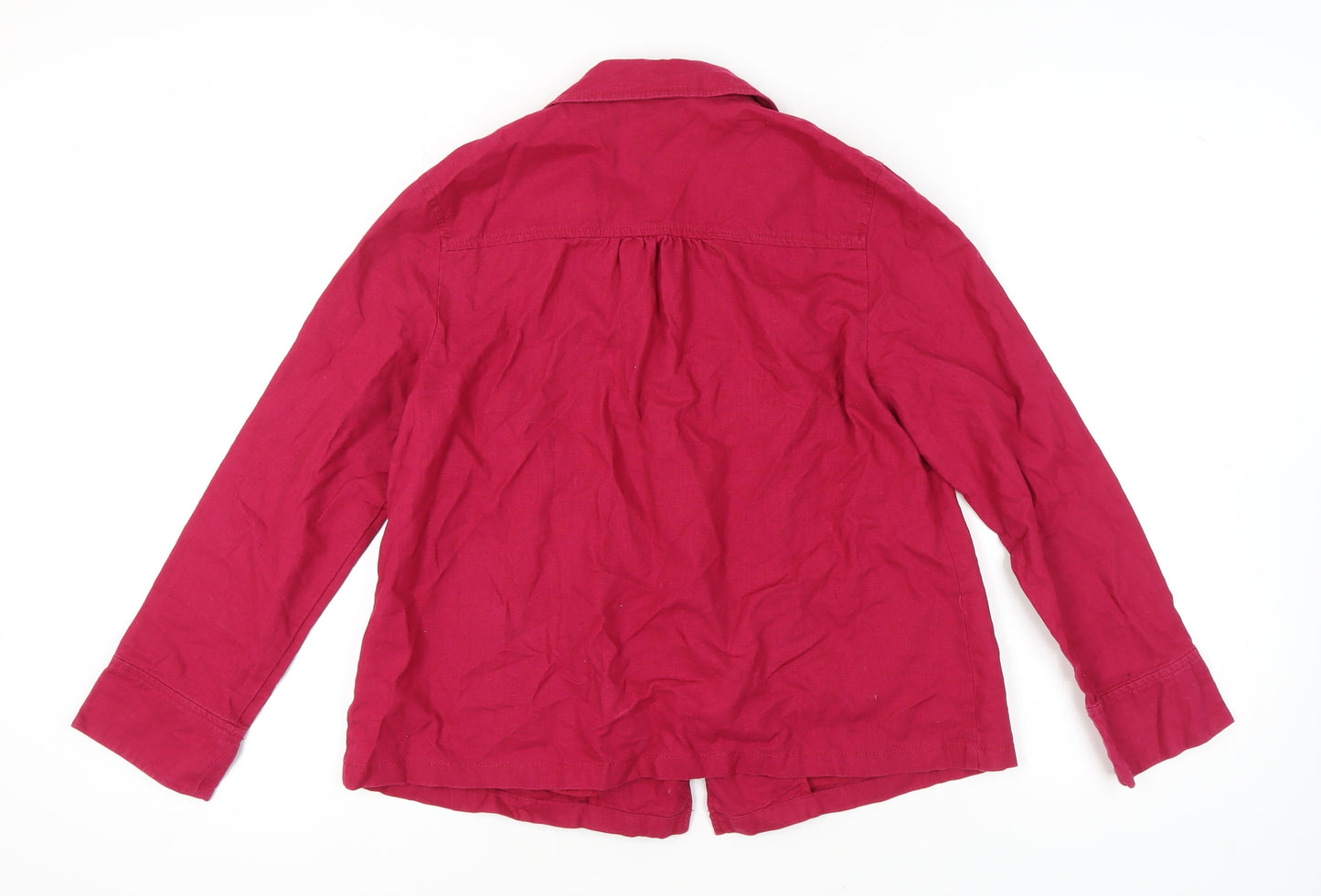 Marks and Spencer Women's Red Linen Blazer UK 12