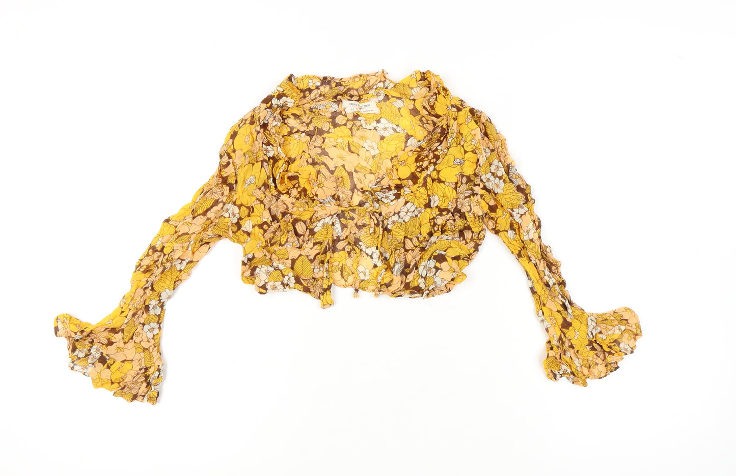Urban Outfitters Women's Floral Cropped Blouse S