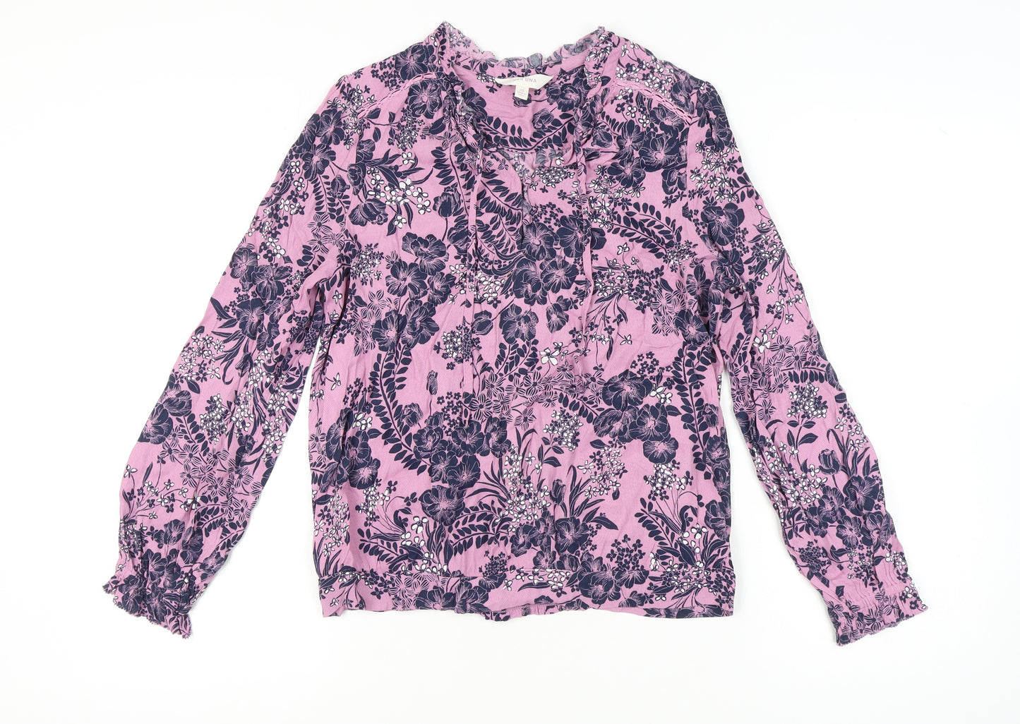 Marks and Spencer Women's Purple Floral Blouse
